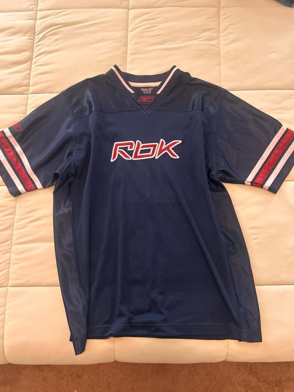Vintage Reebok RBK Mesh Performance Jersey Navy Blue with #18